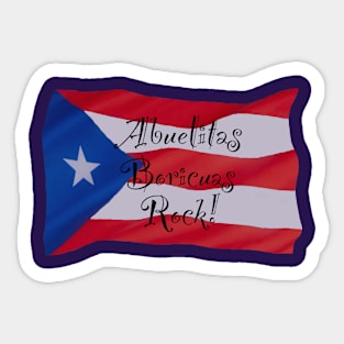 Abuelitas Boricuas Rock! Sticker